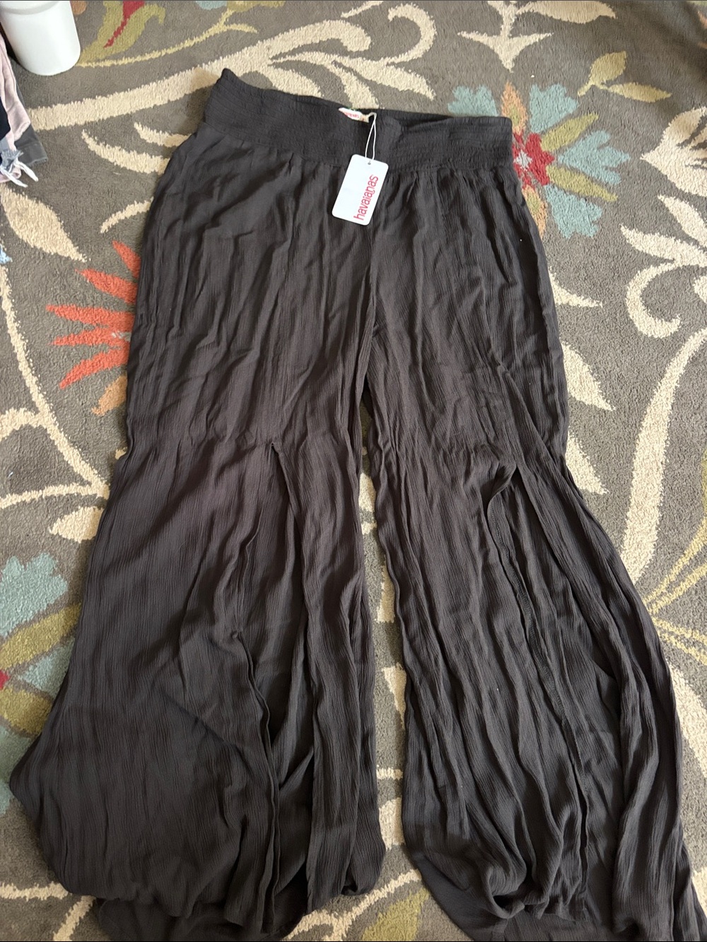 Havaianas Black Wide-Leg Palazzo Pants